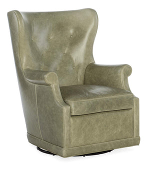 Hooker Furniture - Mai Wing Swivel Club Chair - Green - CC536-SW-031