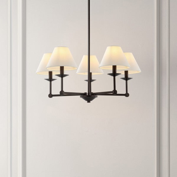 Safavieh Rowley 5Lt 27.5" Chandelier, CHA4039 - Oil-Rubbed Bronze