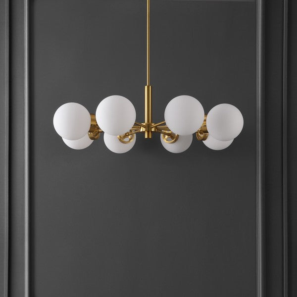 Safavieh Prosie, 8 Light, Chandelier, CHA4062 - Gold / White