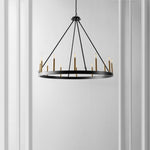 Safavieh Taelor 12 Lt 42 Inch Chandelier, CHA4066 - Matte Black / Gold