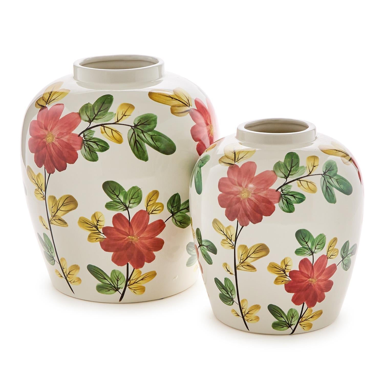 Two's Company S/2 Country Garden Jars
