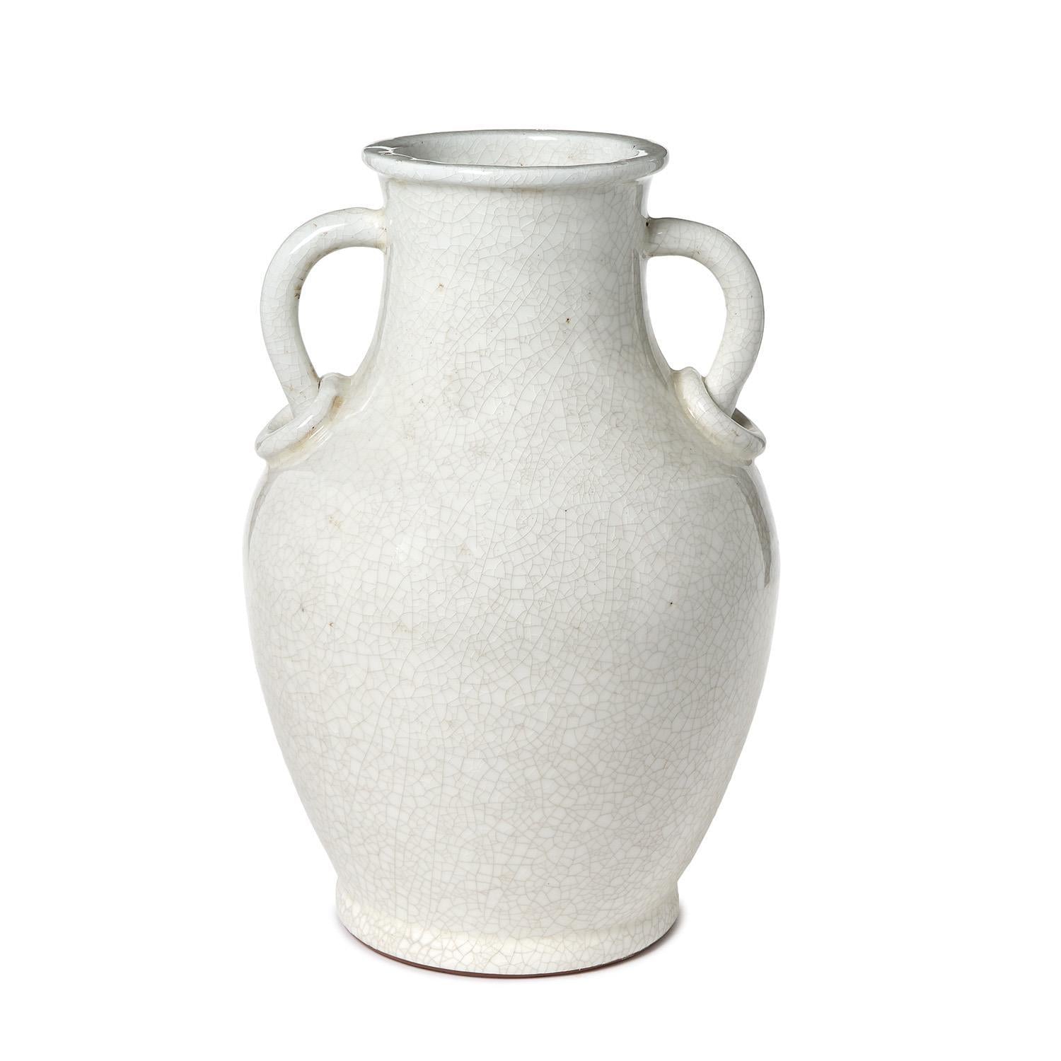 Two's Company 17 1/2" Crackle Two Handles Urn