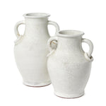 Two's Company S/2 Crackle Two Handles Urn