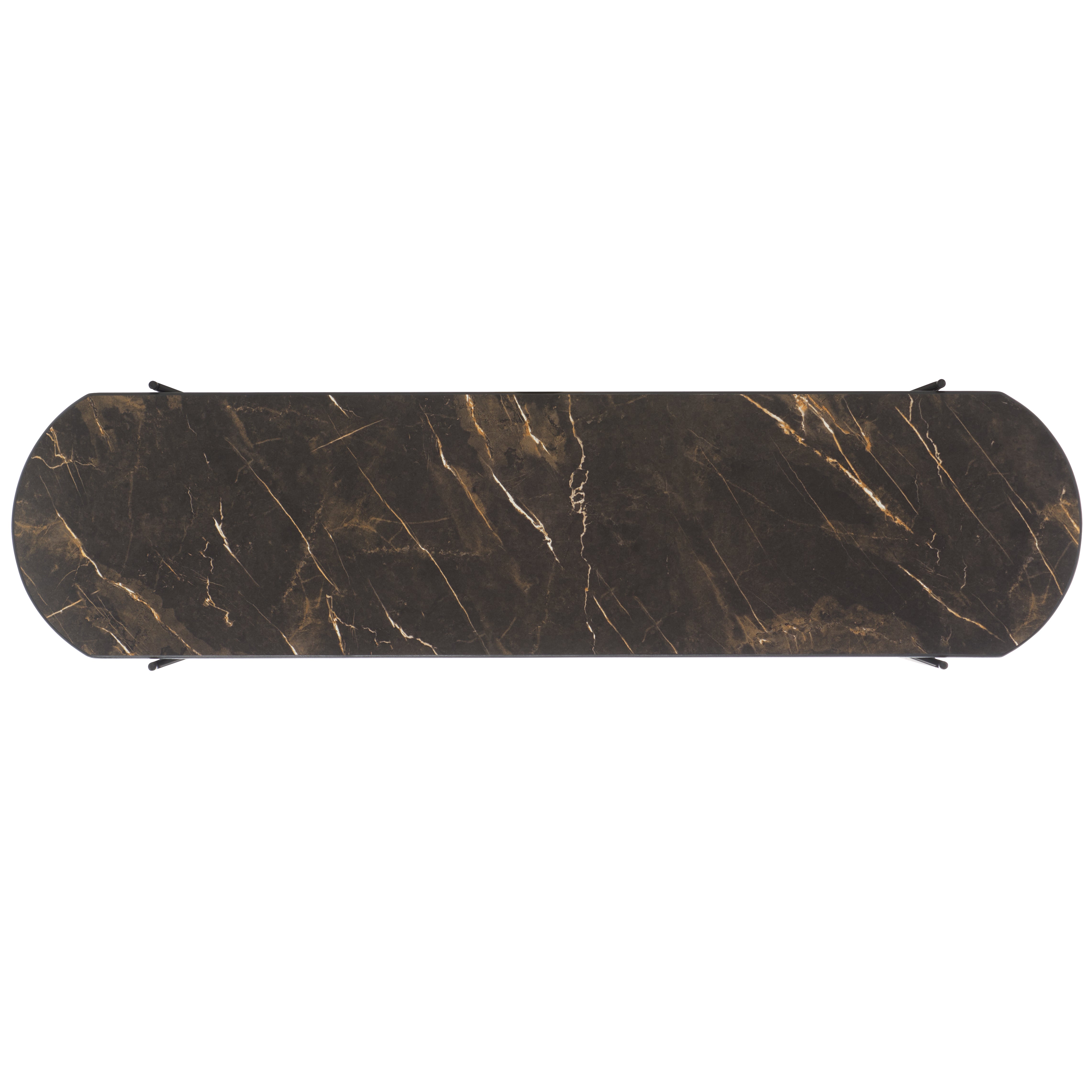 Safavieh Marlee Console Table, CNS4206 - Dark Sandstone / Black