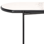 White Faux Marble / Black