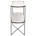 White Faux Marble / Black