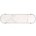 White Faux Marble / Black