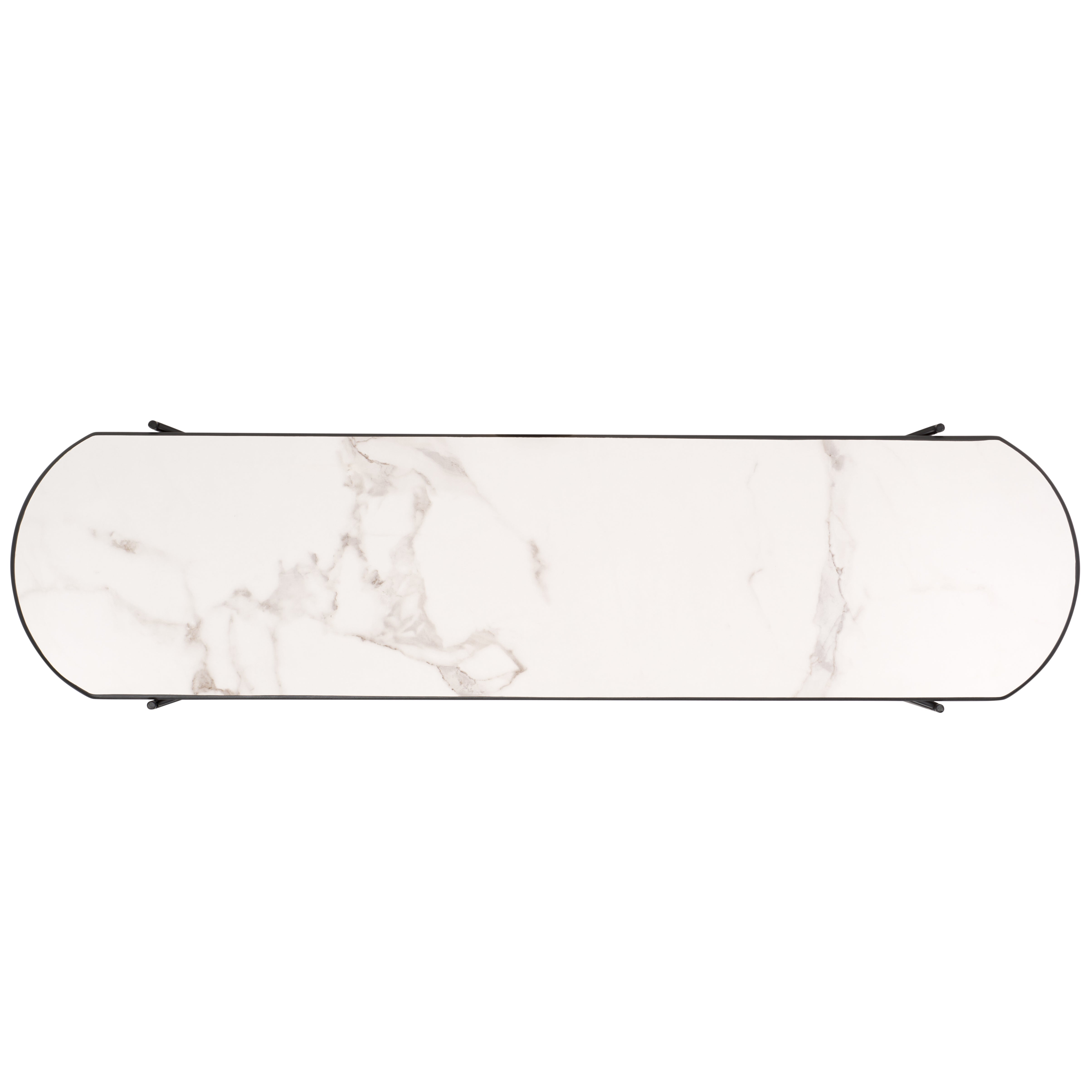 White Faux Marble / Black