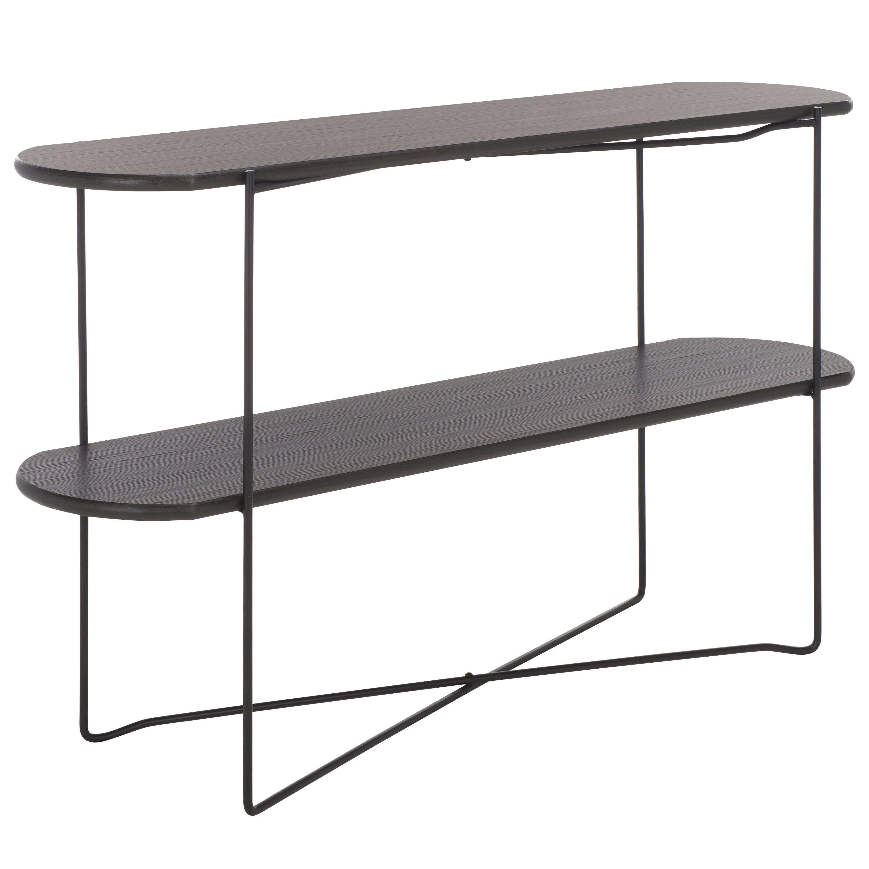 Safavieh Marlee Console Table, CNS4206 - Dark Grey Oak / Black