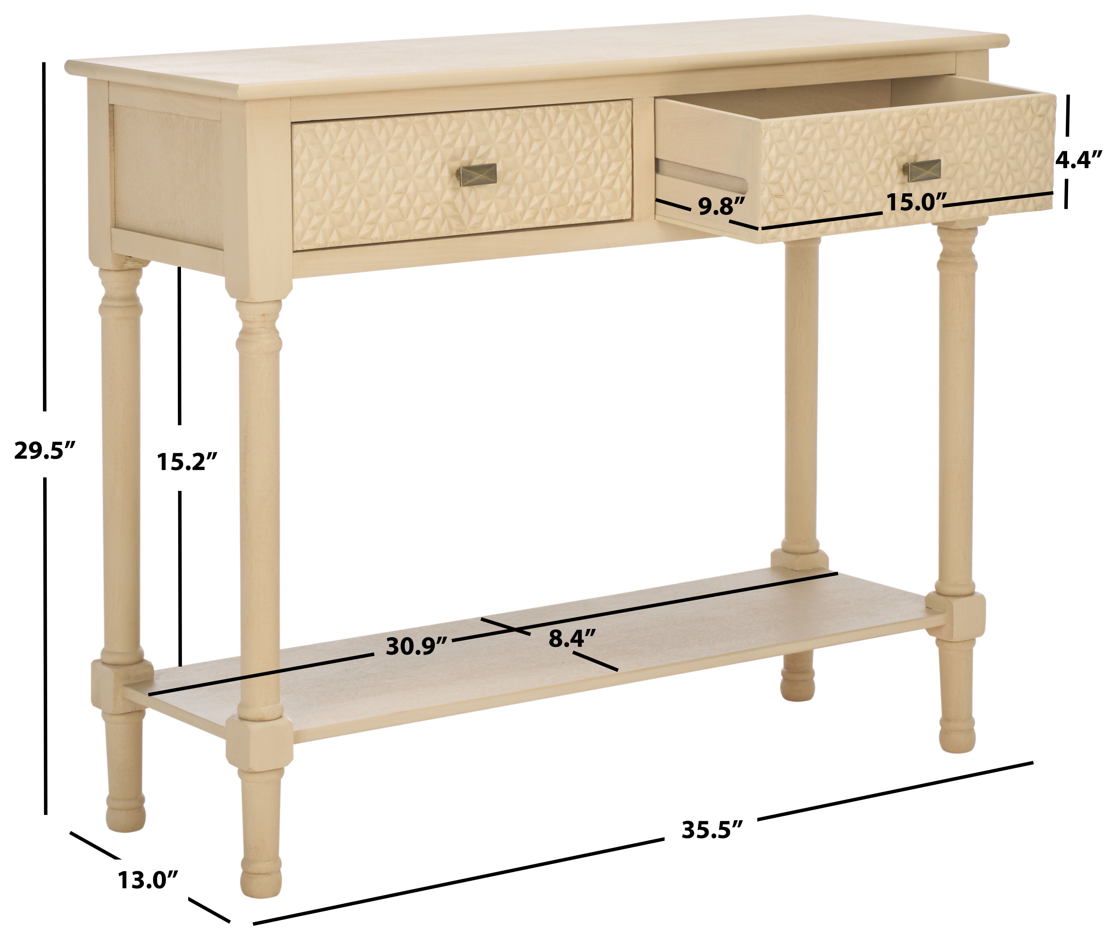 Safavieh Halton 2Drw Console Table , CNS5718 - Natural