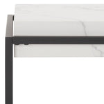 Safavieh Edgefield Console Table, CNS7004 - White Marble / Black