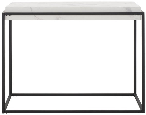 Safavieh Edgefield Console Table, CNS7004 - White Marble / Black
