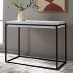 Safavieh Edgefield Console Table, CNS7004 - White Marble / Black