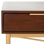 Safavieh Pierre 2 Drawer Coffee Table, COF6404 - Walnut / Gold