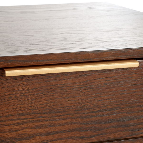 Safavieh Pierre 2 Drawer Coffee Table, COF6404 - Walnut / Gold