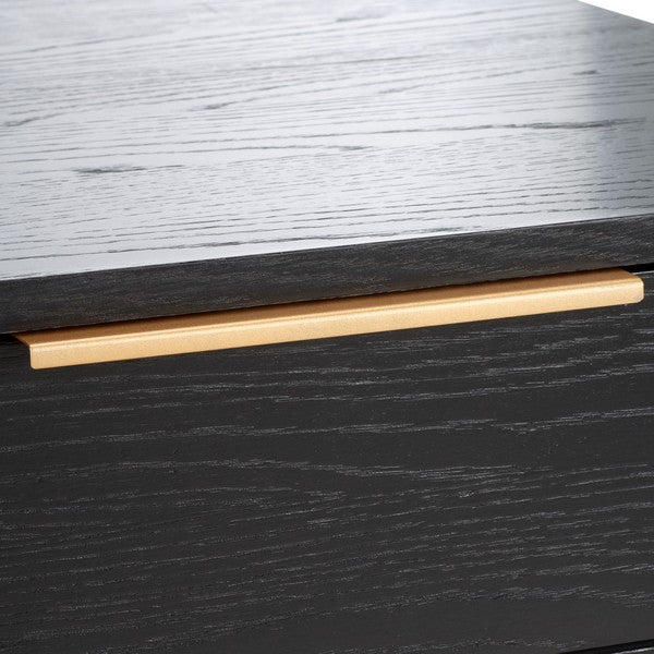 Safavieh Pierre 2 Drawer Coffee Table, COF6404 - Black / Gold