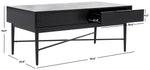 Safavieh Pierre 2 Drawer Coffee Table, COF6404 - Black