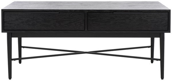 Safavieh Pierre 2 Drawer Coffee Table, COF6404 - Black