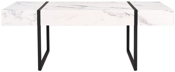 Safavieh Tristan Rectangular Modern Coffee Table, COF7000 - White / Black
