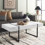 Safavieh Tristan Rectangular Modern Coffee Table, COF7000 - White / Black