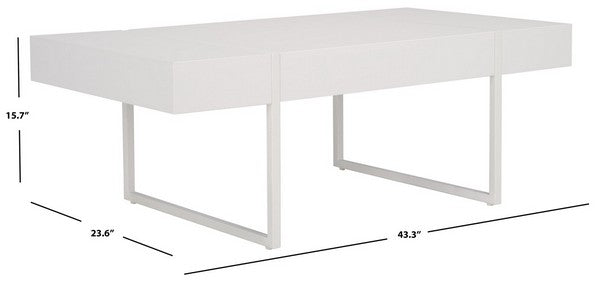 Safavieh Tristan Rectangular Modern Coffee Table, COF7000 - White