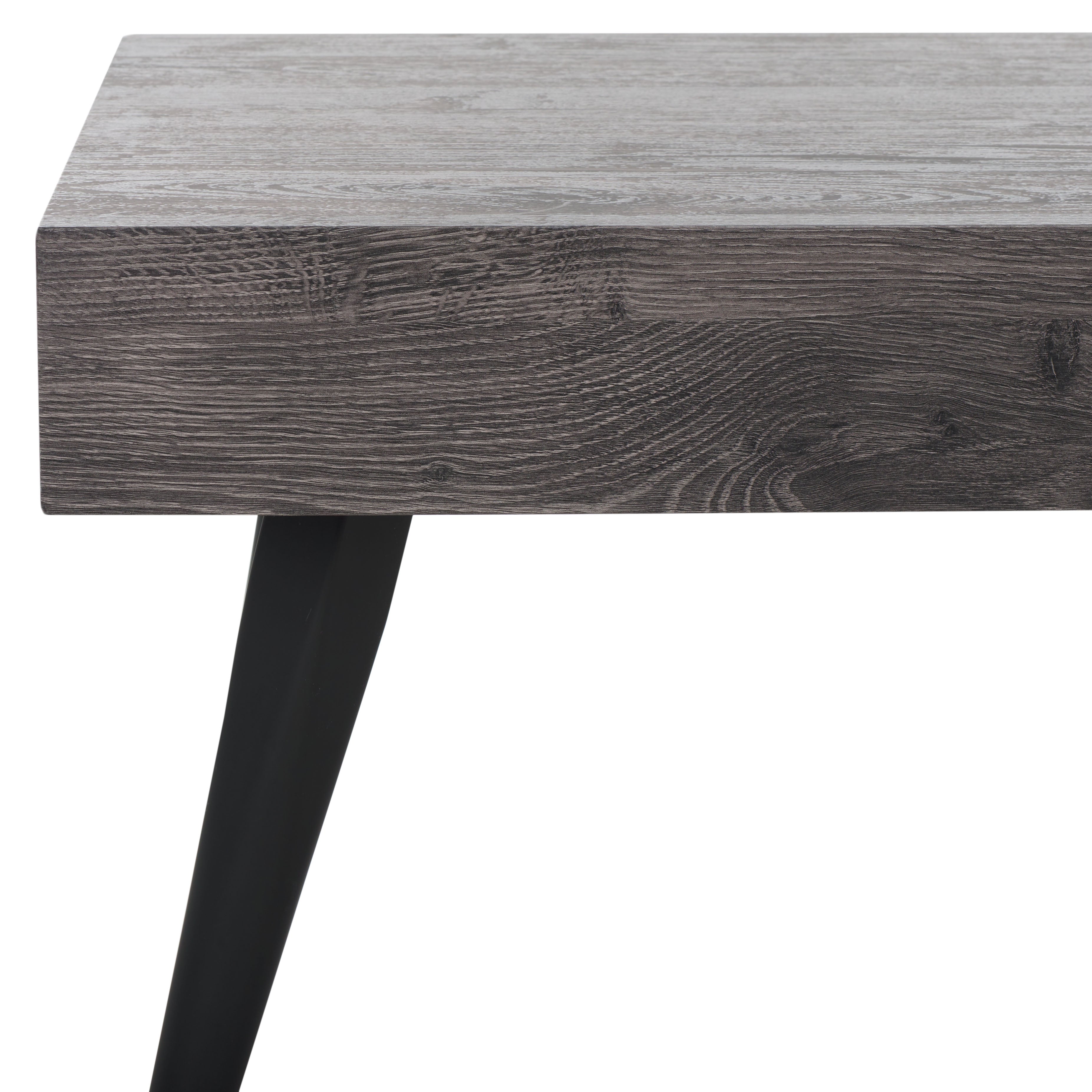Safavieh Cedric Rectangular Midcentury Modern Coffee Table , COF7007 - Black Oak / Black