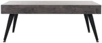 Safavieh Cedric Rectangular Midcentury Modern Coffee Table , COF7007 - Black Oak / Black