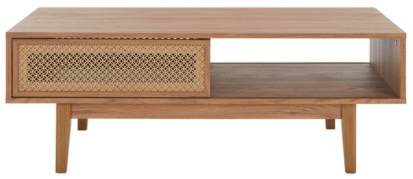 Safavieh Ceu 2 Door Coffee Table, COF9602 - Oak/ Gold