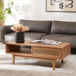 Safavieh Ceu 2 Door Coffee Table, COF9602 - Oak/ Gold