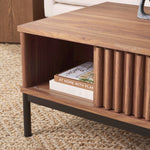 Safavieh Lylia 2 Door Coffee Table, COF9603 - Walnut / Black