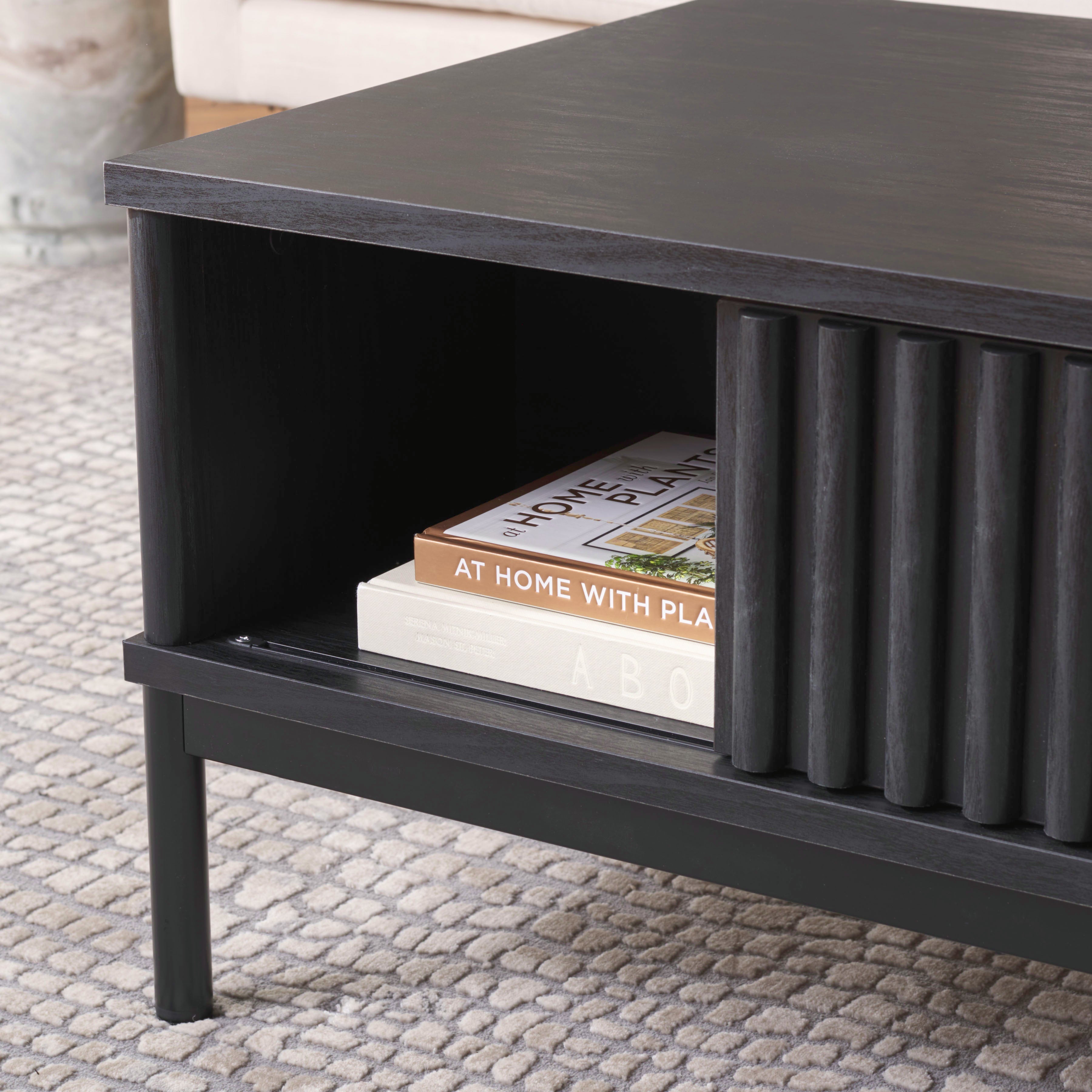 Safavieh Lylia 2 Door Coffee Table, COF9603 - Black / Black