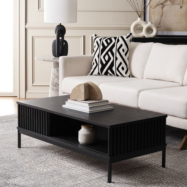 Safavieh Lylia 2 Door Coffee Table, COF9603 - Black / Black