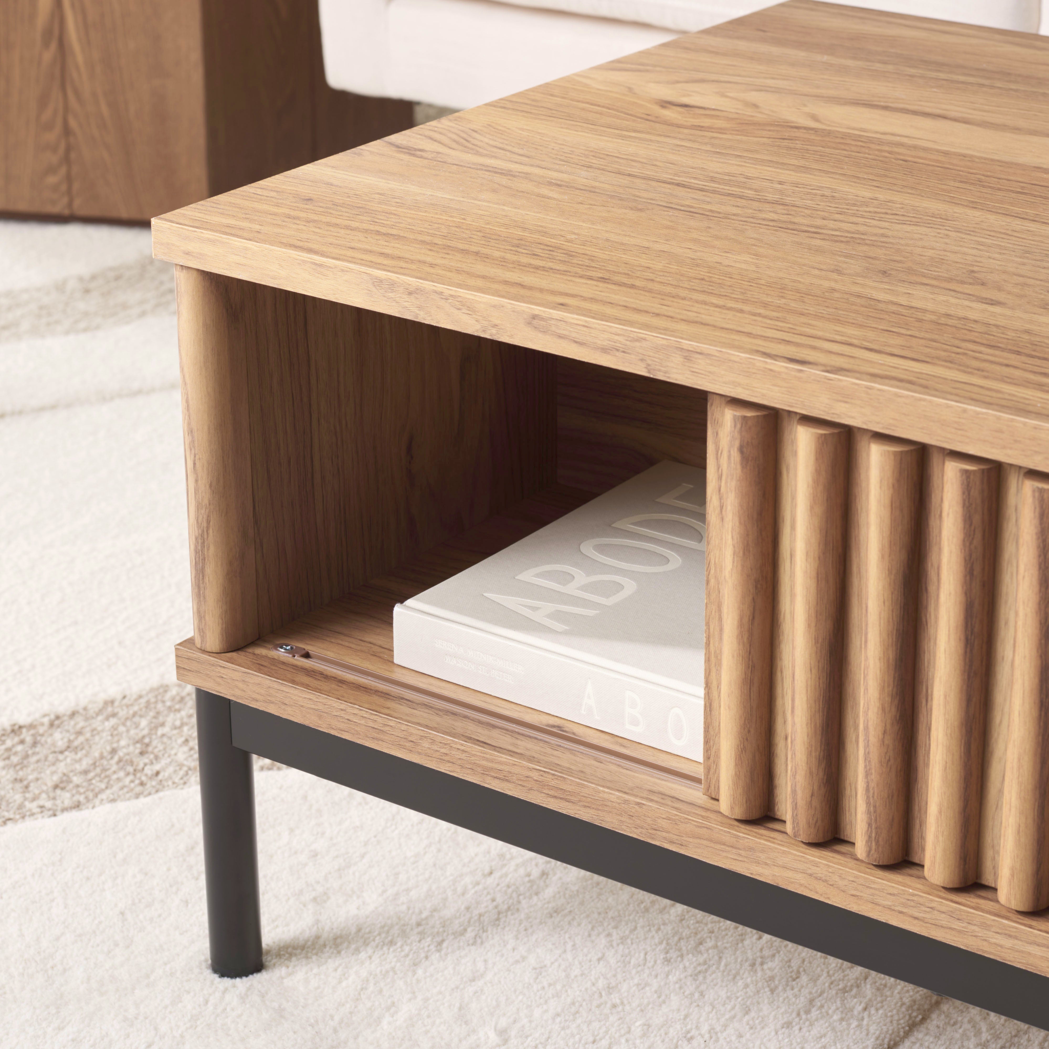 Safavieh Lylia 2 Door Coffee Table, COF9603 - Oak / Black