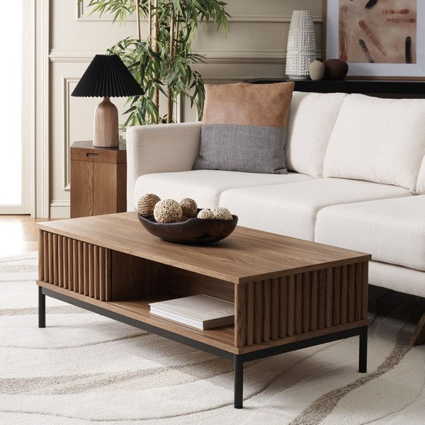 Safavieh Lylia 2 Door Coffee Table, COF9603 - Oak / Black
