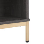 Safavieh Lylia 2 Door Coffee Table, COF9603 - Distressed Black / Gold