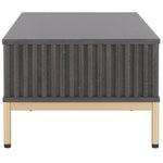 Safavieh Lylia 2 Door Coffee Table, COF9603 - Distressed Black / Gold