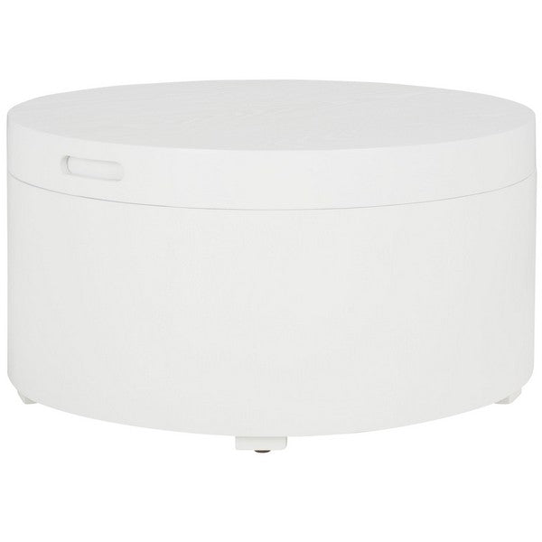 Safavieh Rafaela Round Tray Top Coffee Table With Storage, COF9704 - White
