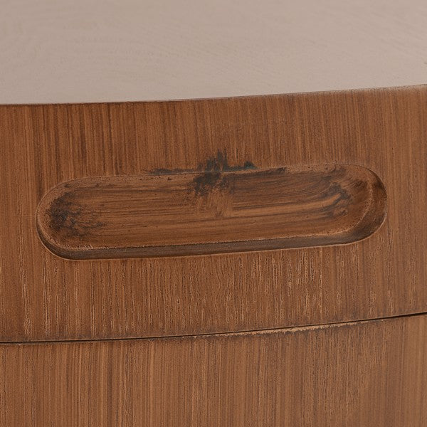 Safavieh Rafaela Round Tray Top Coffee Table With Storage, COF9704 - Walnut