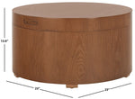 Safavieh Rafaela Round Tray Top Coffee Table With Storage, COF9704 - Walnut