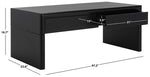 Safavieh Rune Coffee Table W/ Drawers, COF9707 - Black