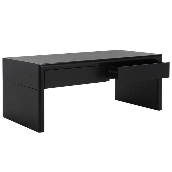 Safavieh Rune Coffee Table W/ Drawers, COF9707 - Black