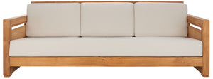 Safavieh Couture Guadeloupe Teak 3-Seat Sofa, CPT1008