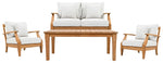 WHITE / NATURAL TEAK