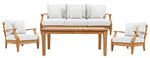 WHITE / NATURAL TEAK