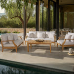 WHITE / NATURAL TEAK
