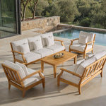 WHITE / NATURAL TEAK
