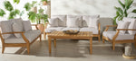 WHITE / NATURAL TEAK