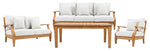 WHITE / NATURAL TEAK