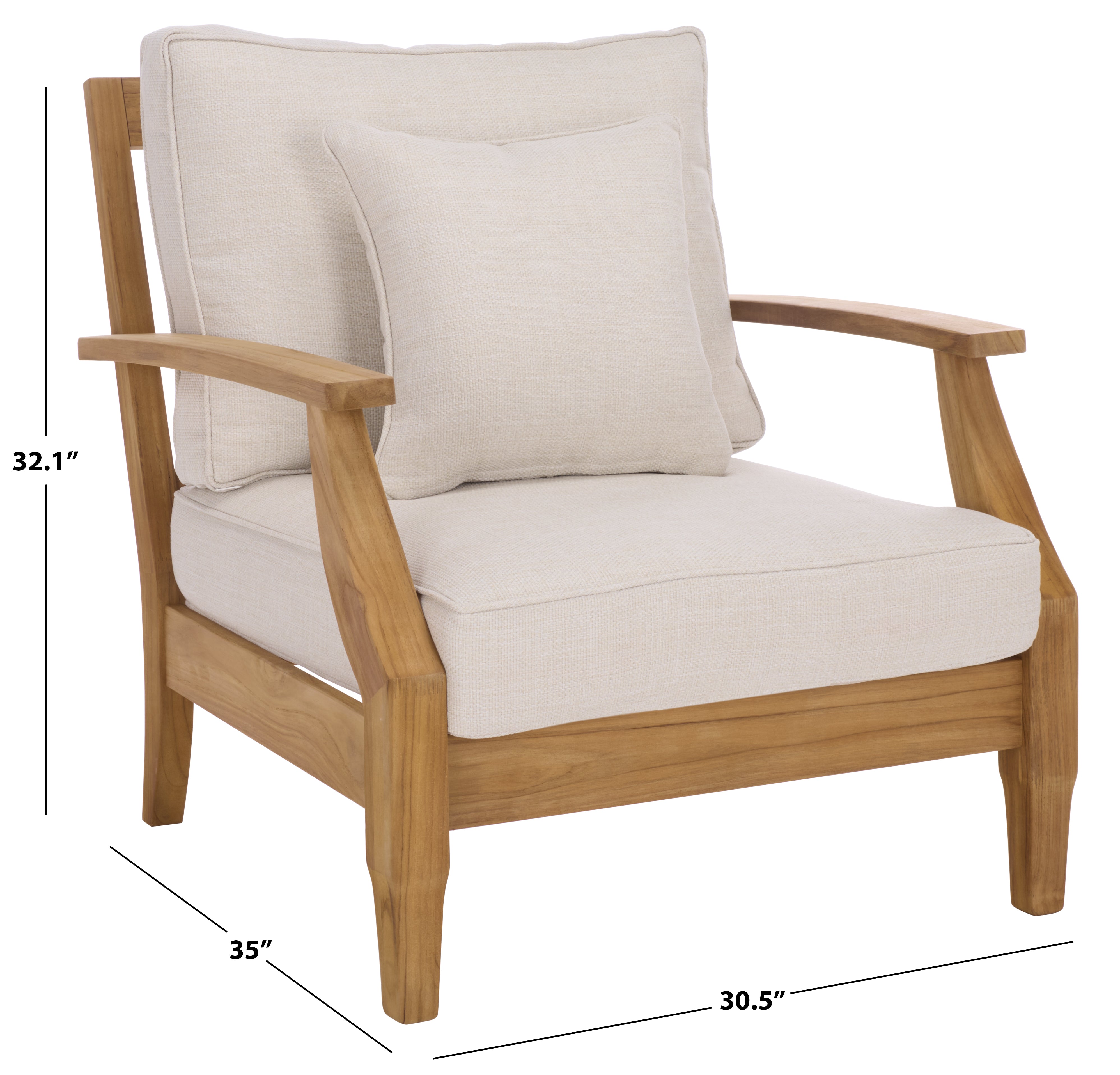 WHITE / NATURAL TEAK