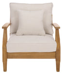 WHITE / NATURAL TEAK